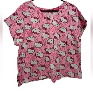 Hello Kitty Pink and Gray Sleepwear Top